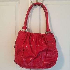Red Patent Leather Satchel